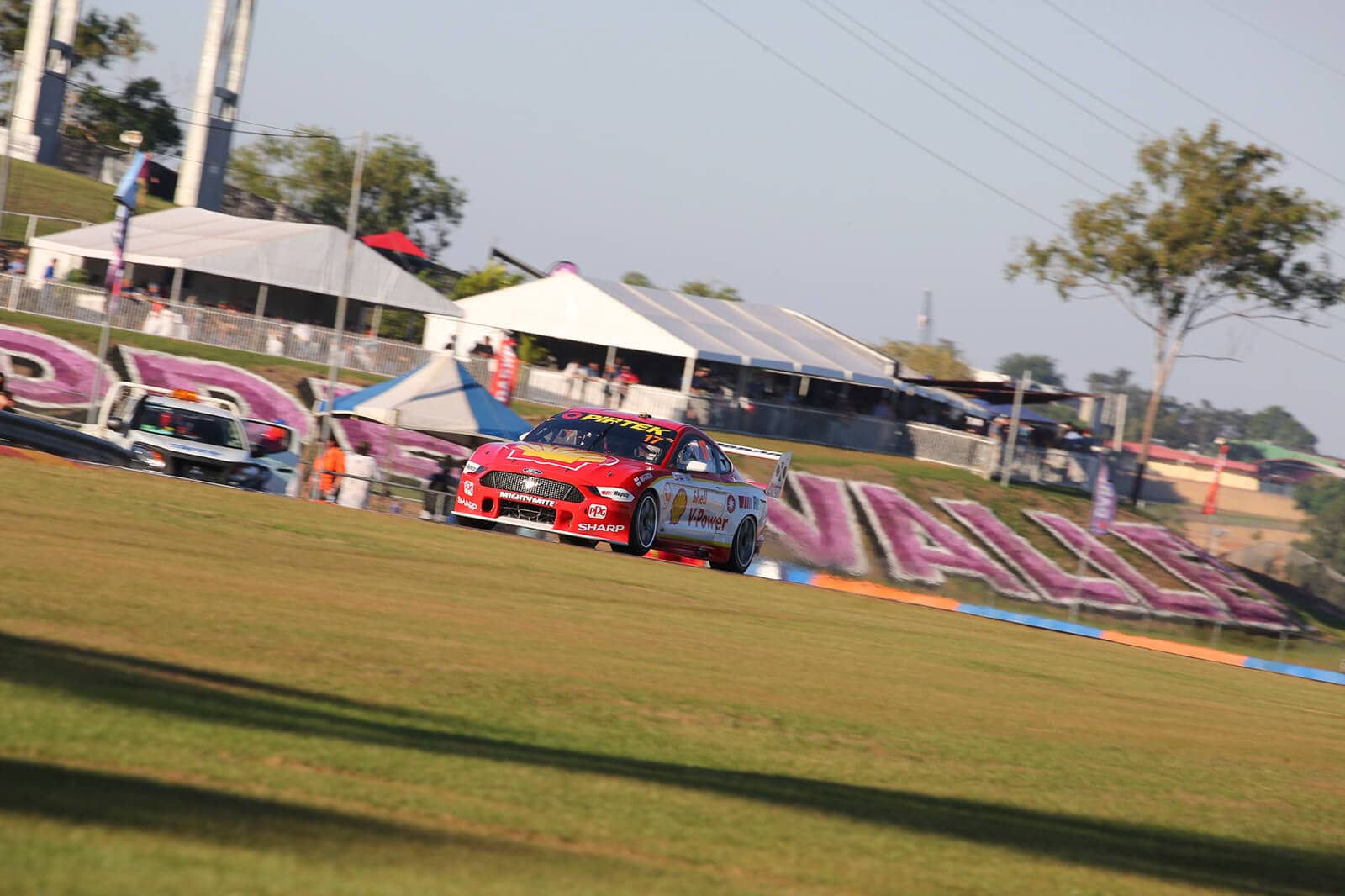 Race car on the track