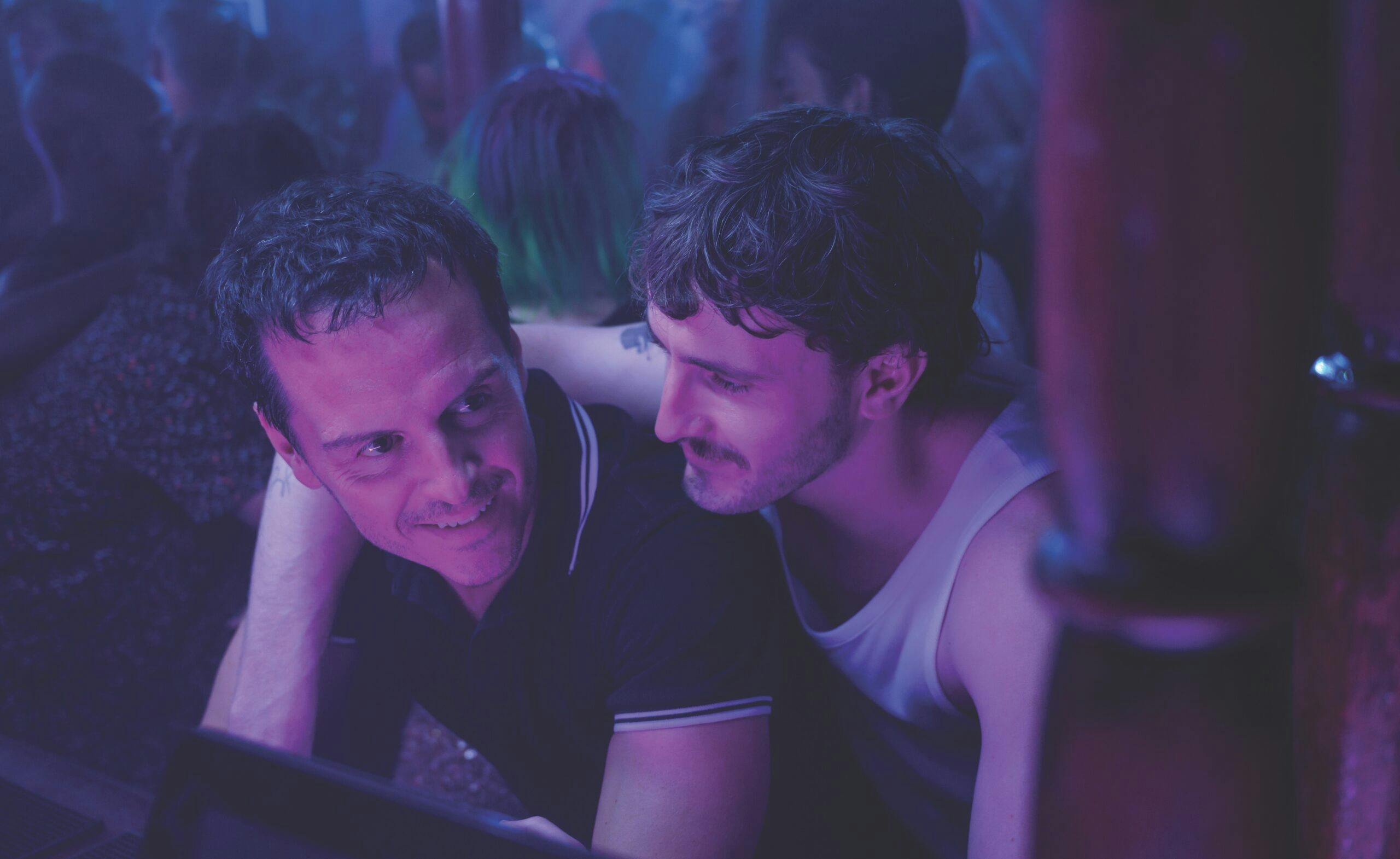 Andrew Scott and Paul Mescal in ALL OF US STRANGERS. Photo by Parisa Taghizadeh, Courtesy of Searchlight Pictures. © 2023 20th Century Studios All Rights Reserved.